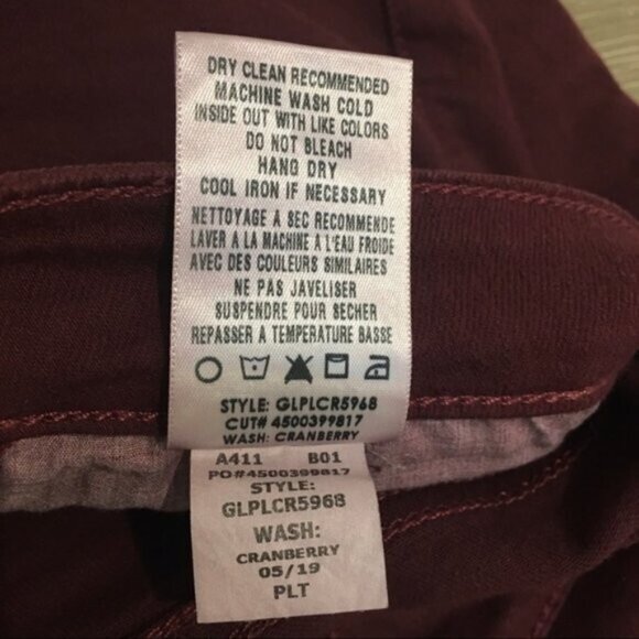 JOE'S Love Colors Cranberry Skinny Jeans Stretch Raw Hem Mid-rise 27 - Picture 4 of 8